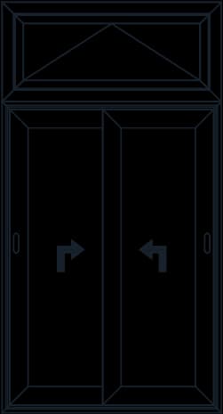 SV-850 Eco — TRANSOM TO DOUBLE SASH DOOR