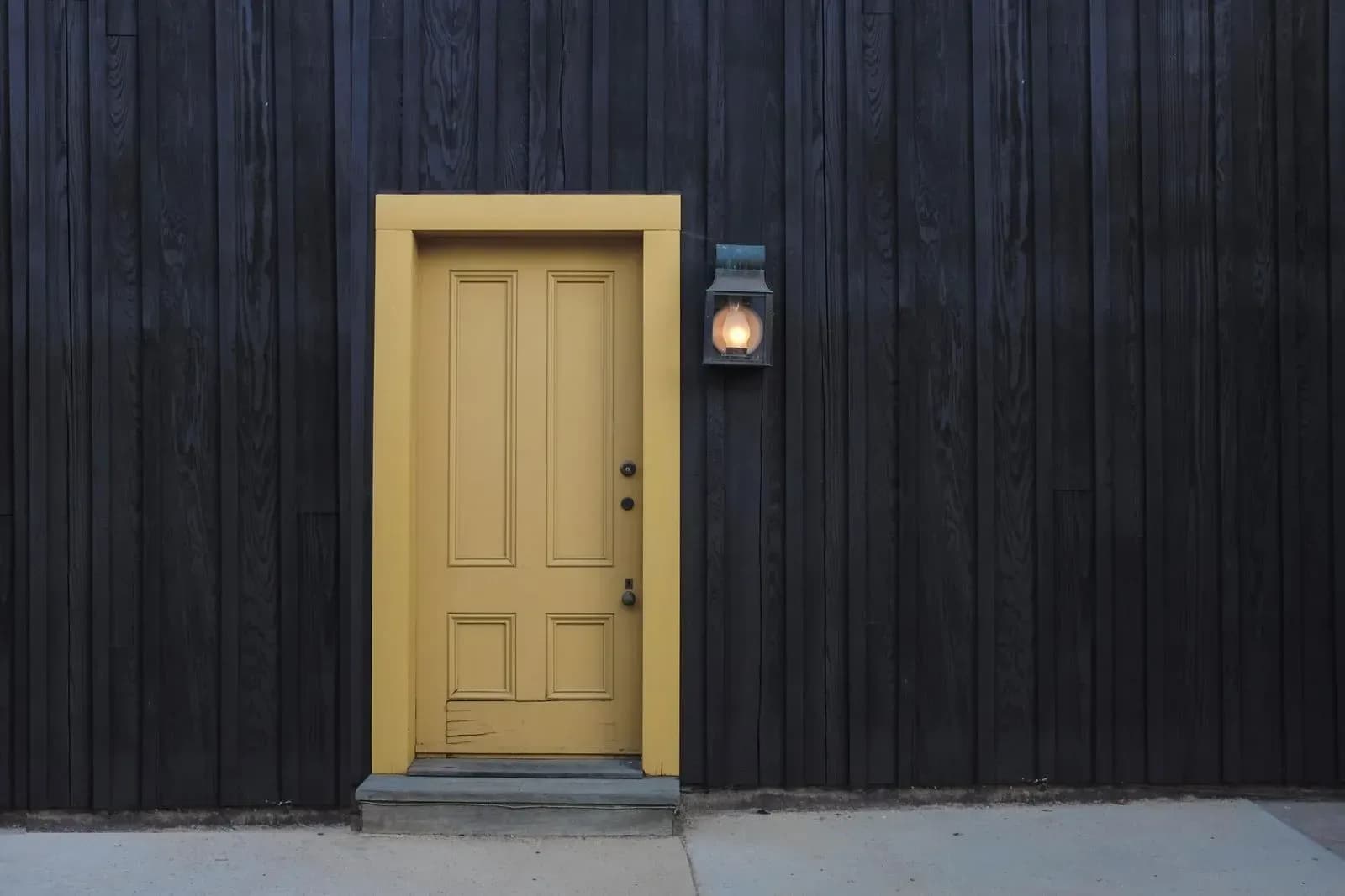 Traditional style aluminium door on a period brick house