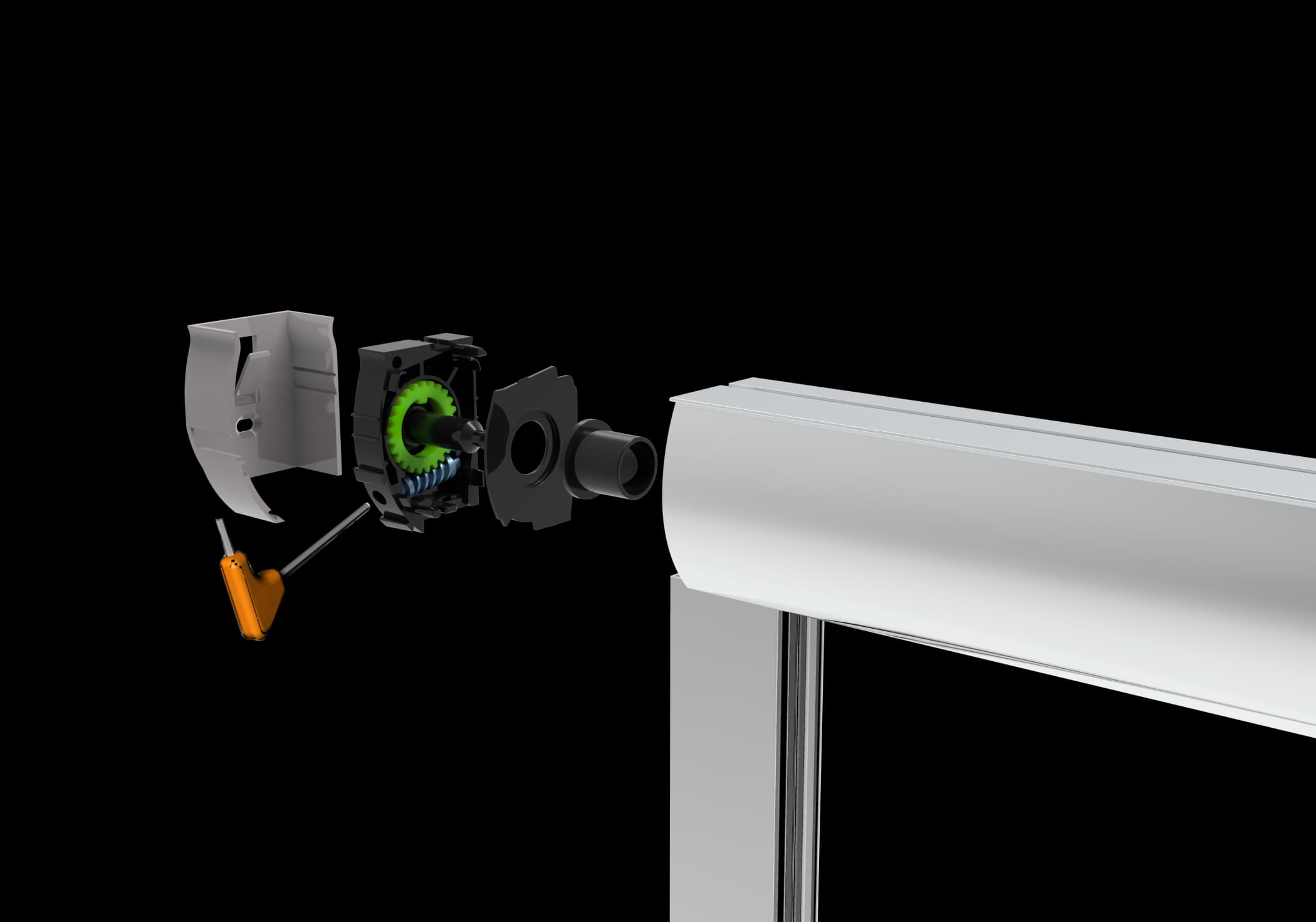 Side operating and tension adjustment mechanism
