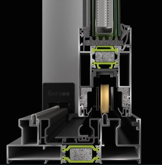 Combination of smoother sliding and better sealing with rubber instead of brush through the option for Lift & Slide Mechanism