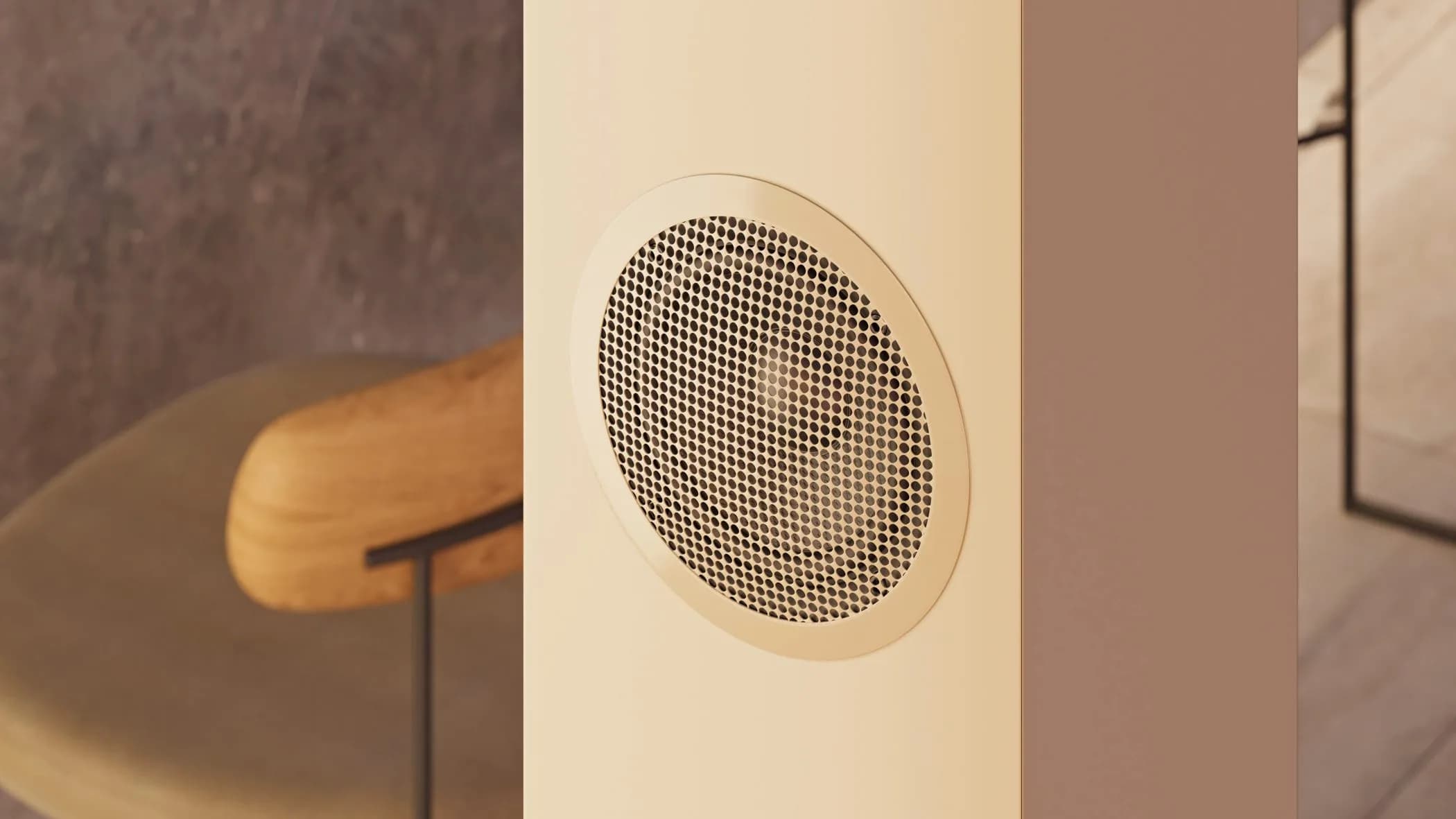 Option for installing "hidden" speakers within the system's vertical mullions.